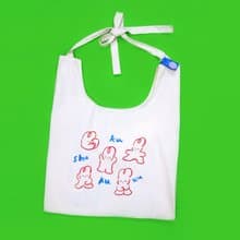 【交換聖誕禮物】Shuku 兔子綁繩打結背心環保布袋 | Tote Bag |
