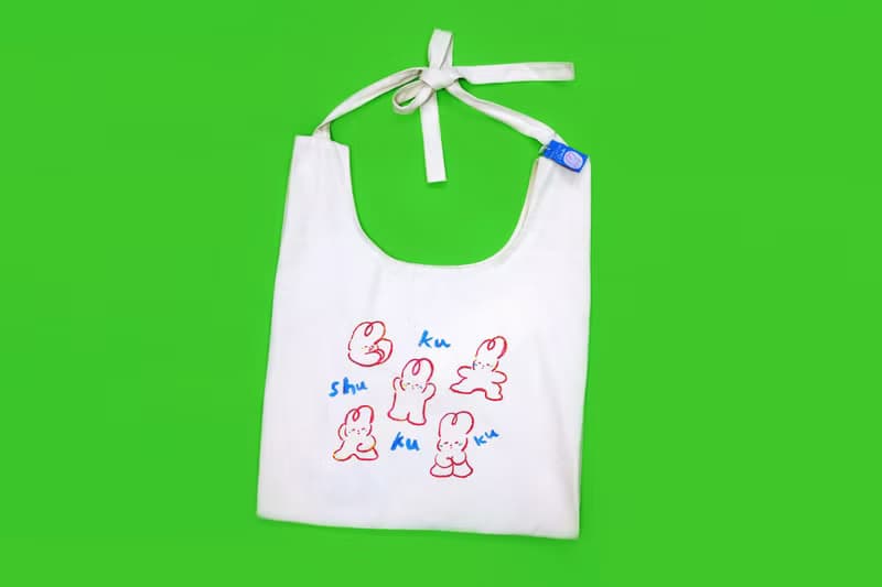 【交換聖誕禮物】Shuku 兔子綁繩打結背心環保布袋 | Tote Bag |