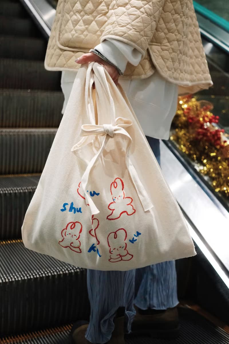 【交換聖誕禮物】Shuku 兔子綁繩打結背心環保布袋 | Tote Bag |