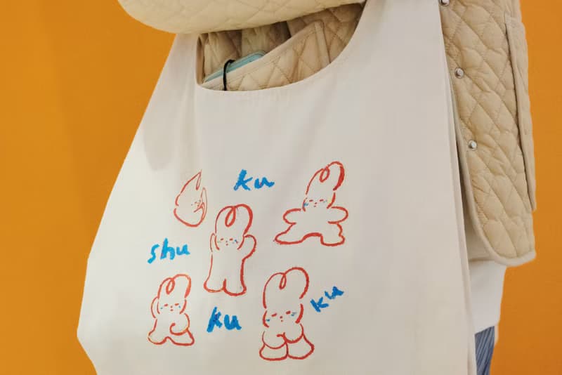【交換聖誕禮物】Shuku 兔子綁繩打結背心環保布袋 | Tote Bag |