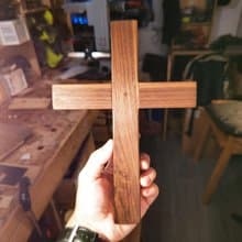 手作木作 實木十字架 受洗禮物