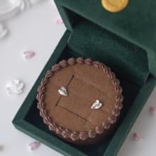 櫻花花瓣 純銀耳飾 銀黏土