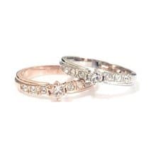 Diagonal crystal ring.