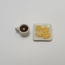 Break Time Coco Chocolate Cookies hot drink Food Miniature Dollhouse collectible