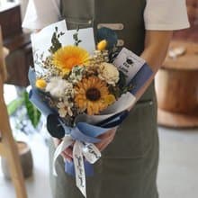【畢業花束】G48 led燈花束 乾燥花 向日葵花束 教師花束 畢業禮