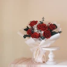 永生紅玫瑰花束 經典紅 情人節花束 大花束 永生玫瑰