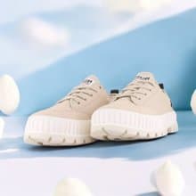 PALLADIUM PALLASHOCK LO WP+厚底巧克力低筒防水鞋 奶茶 74408
