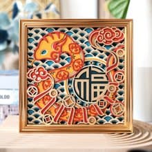 梯木疊雕-腰纏萬貫|2025新年創意桌面裝飾擺飾高級感小眾喬遷禮物
