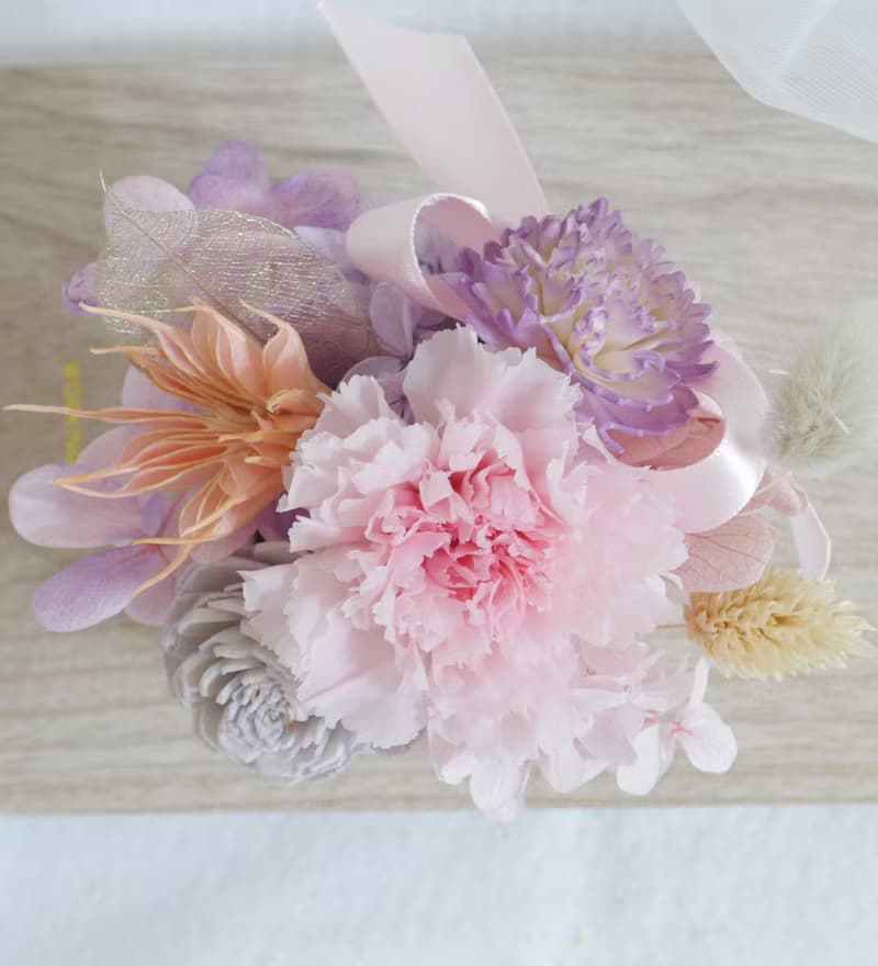 永生康乃馨盆花 結婚捧花永生乾燥花情人節畢業花束生日禮物