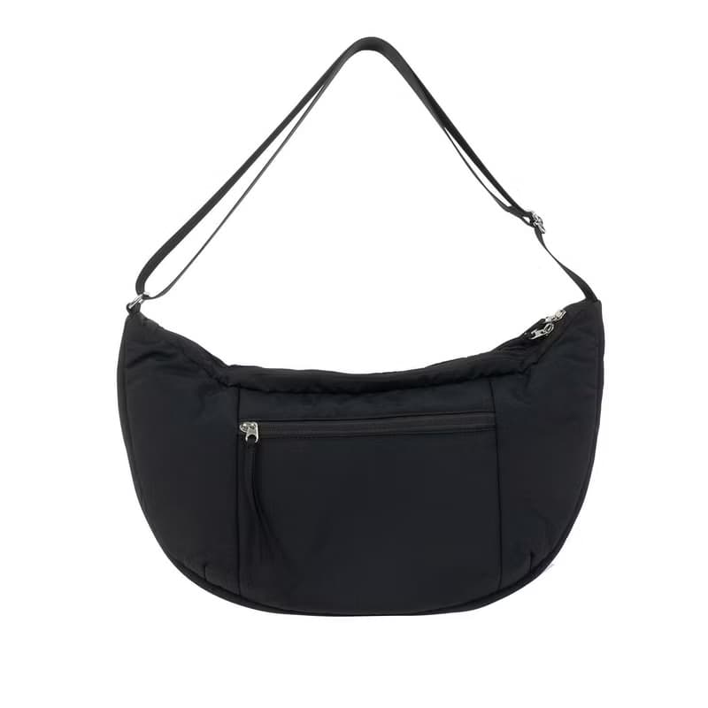 【DOUGHNUT】防潑水 手提/肩背/斜背 3用 澎澎半月包 穿搭-黑 SE