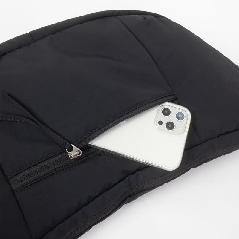 【DOUGHNUT】防潑水 手提/肩背/斜背 3用 澎澎半月包 穿搭-黑 SE