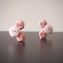 刺繍ピアスorイヤリング　桜ピンク　春　和装にも