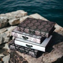 Gift for Her Table Top Wooden Jewelry Box purple Book box pink and black Large