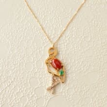 18K 紅珊瑚項鍊 日本製造