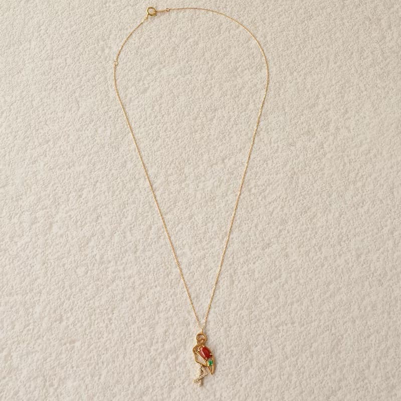 18K 紅珊瑚項鍊 日本製造