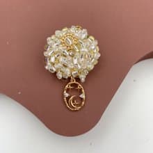 【母親節禮盒】天然淡水珍珠星星月亮太陽日本風格手工胸針v4