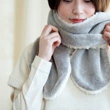 リバーシブル　Organic Cotton Furマフラー【ヤク混ファー×スーピマコットンファー】