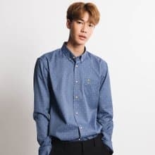 (SIZE S) PINE TREE // blue dot // men slim fit