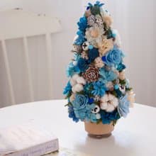 不凋永生花聖誕樹旋轉音樂盒-天空之城 生日禮物