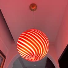 Hand Blown Glass Globe Pendant Lights D25cm(9.8inch), Glass Globe Ceiling Light