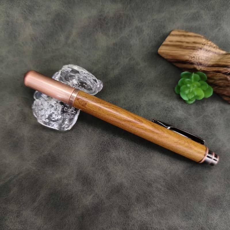 肖楠木 原木 手工筆 鋼珠筆( 拔蓋式)