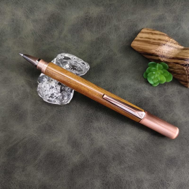 肖楠木 原木 手工筆 鋼珠筆( 拔蓋式)