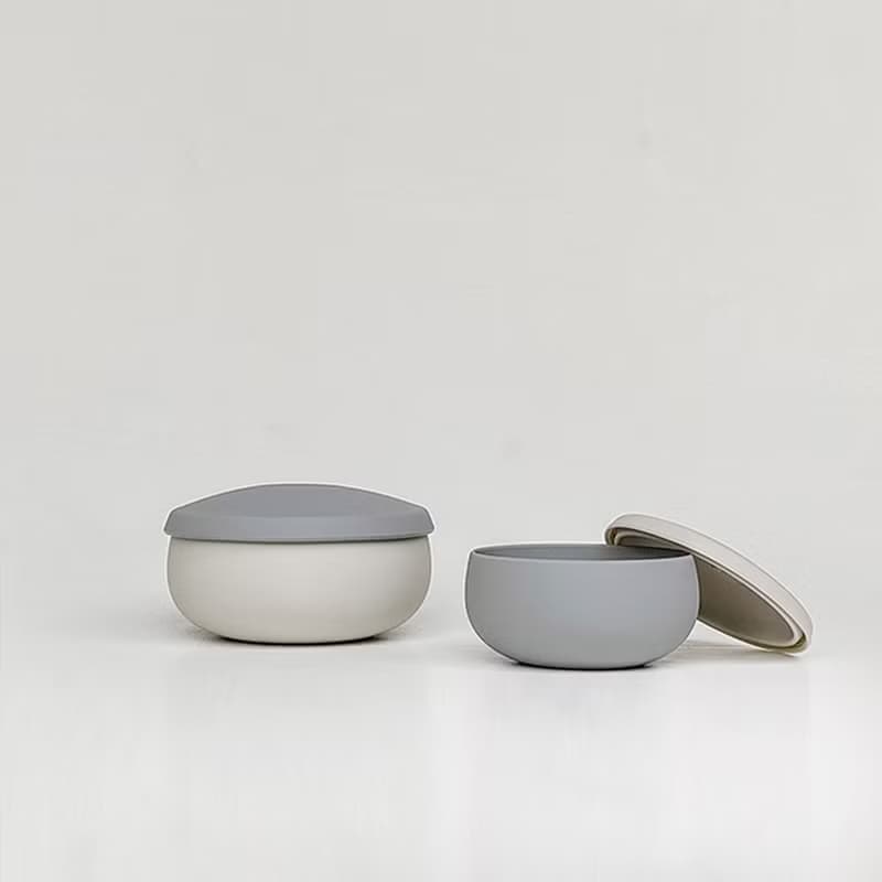【人氣熱賣】Besovida  雙雙全矽膠環保碗 / 雲霧灰