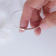 純銀手環 鍛敲水波紋手環