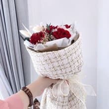 小香風 真摯深情紅玫瑰永生花束 花語: 愛你無悔