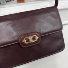 中古正品 Celine 凱旋門扣 單肩包 斜背包 風琴包 獨一無二 禮物