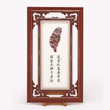 七彩玫瑰石立體台灣-竹節花框掛畫│台灣瑰寶│送外賓首選
