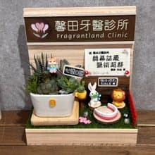 牙醫診所 醫療業 開店禮 多肉送禮 開幕禮 名片座開幕 開店木作禮