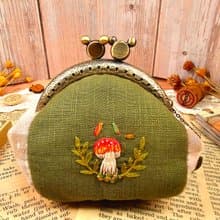 蘑菇刺繡口金包no.4