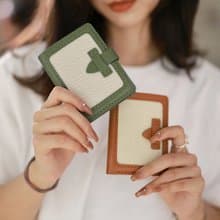 真皮短夾 牛皮錢包 女卡包卡夾 零錢包皮夾 禮物【免費刻英文名】