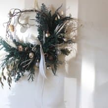 永生造型聖誕花圈 Special Christmas Wreath 銀白聖誕花圈