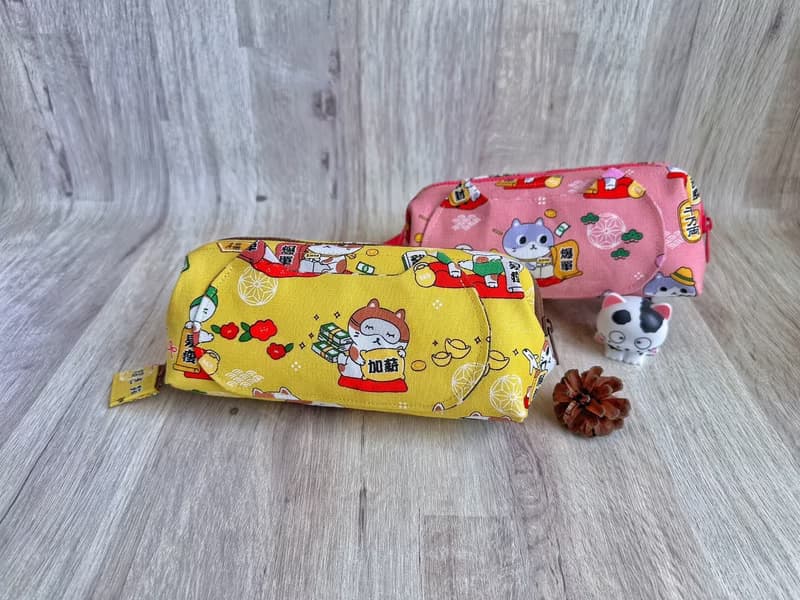 招財貓 日系大容量筆袋 手作布包 化妝收納包 畢業禮物 送朋友