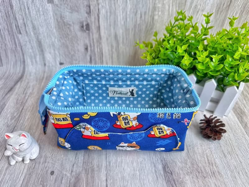 招財貓 日系大容量筆袋 手作布包 化妝收納包 畢業禮物 送朋友