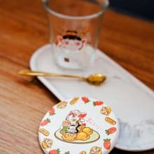 硅藻土招財貓杯墊