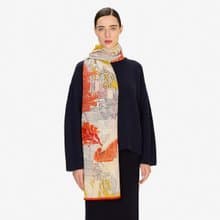 【INOUI EDITIONS】VEGAS 羊毛圍巾80 - 橘黃