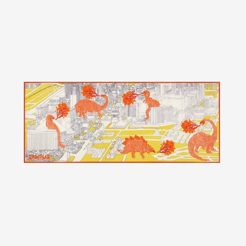 【INOUI EDITIONS】VEGAS 羊毛圍巾80 - 橘黃