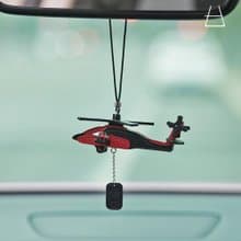 飛機汽車掛件高級感車內掛飾牛皮直升飛機小眾設計禮物送男友真皮