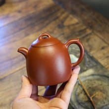 送禮紫砂壺茶壺秦权 一壶两杯  朱泥 180ml 刘素素 全手工制  整