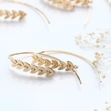 14kgf-leaf marquis pierced earrings