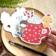 Christmas Cocoa Die-Cut Postcard