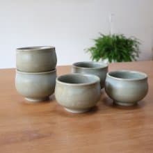 碧玉 柴燒陶大茶杯