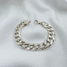 古巴勇者之鍊_925純銀_寬版古巴鍊_手鍊_復古風格