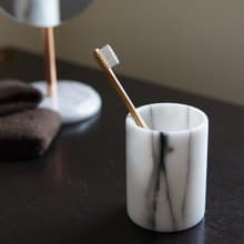 【奇鈺家居】大理石直身漱口杯 / 置物罐 / 筆筒  (小)
