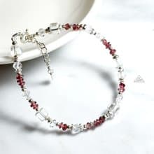 多層次風格-石榴花環-純銀系手鍊