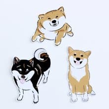 小飯糰  柴柴大型防水貼紙 No.6 柴犬 行李箱貼紙