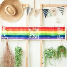 All You Need Is LOVE 彩虹限量純棉緹花運動毛巾